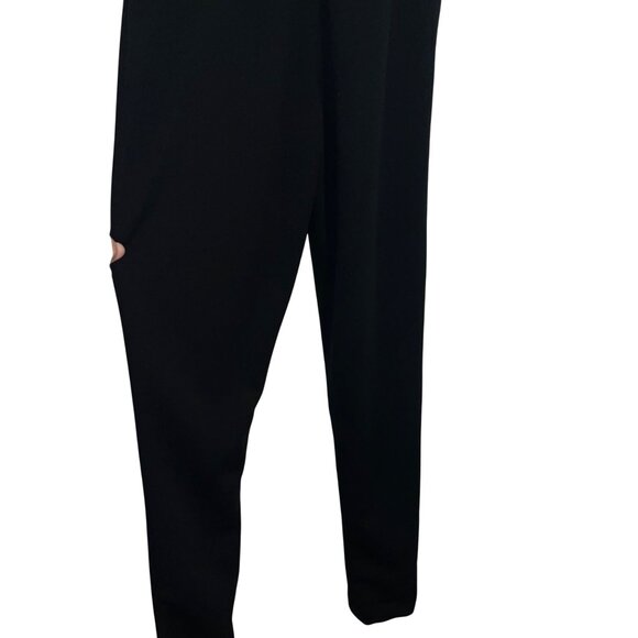 Calvin Klein Black Ruffle Trim Jumpsuit With Belt Sleeveless Womens Size 4 - Picture 7 of 8